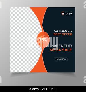 Mode Social Media Verkauf Banner Vorlage, moderne Mode Verkauf Banner für Web und Social Media, Mode Banner Stock Vektor