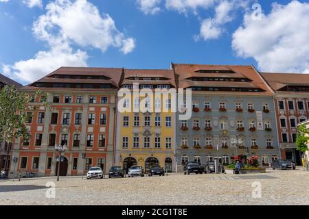 Bautzen, Sachsen / Deutschland - 7. September 2020: Blick auf die historische Altstadt von Bautzen Stockfoto