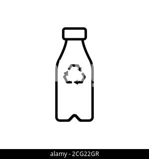Recyceln Sie Abfall mit Plastikflasche Symbol. Speichern des Umgebungskonzepts. Vektor auf isoliertem weißem Hintergrund. EPS 10 Stock Vektor