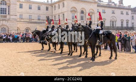 Ändern des Lebensschutzes der Königin - Horse Guards Parade London VEREINIGTES KÖNIGREICH Stockfoto