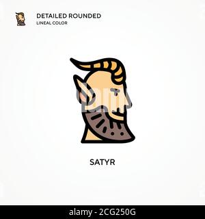 Satyr Vektorsymbol. Moderne Vektorgrafik Konzepte. Einfach zu bearbeiten und anzupassen. Stock Vektor