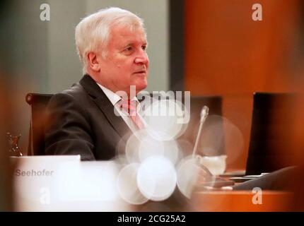 Berlin, Deutschland. September 2020. Bundesinnenminister Horst Seehofer (CSU) nimmt an der wöchentlichen Kabinettssitzung im Bundeskanzleramt Teil. Kredit: Hannibal Hanschke/POOL Reuters/dpa/Alamy Live Nachrichten Stockfoto