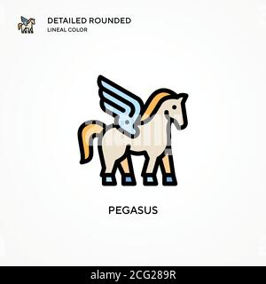 Pegasus-Vektorsymbol. Moderne Vektorgrafik Konzepte. Einfach zu bearbeiten und anzupassen. Stock Vektor