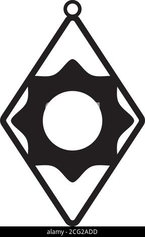 Teardrop Ohrring Symbol Design Vorlage Vektor isoliert Stock Vektor