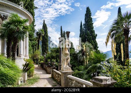 Italien. Lombardei. Comer See. Dorf Varenna. Gärten der Villa Monastero Stockfoto