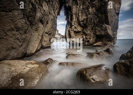 St Govan's Head, Pembrokeshire, Wales, Vereinigtes Königreich Stockfoto