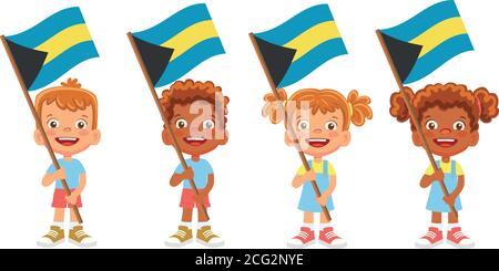 Bahamas Flagge im Handset Stock Vektor