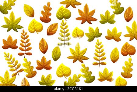 Blätter Muster im Herbst thematische. Warme Farbpalette. Vektor Stock Vektor
