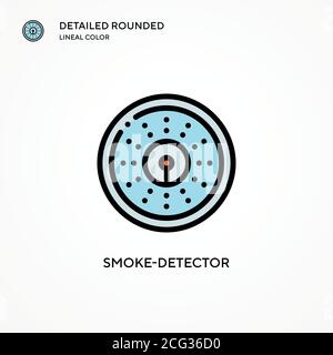 Vektorsymbol für Rauchmelder. Moderne Vektorgrafik Konzepte. Einfach zu bearbeiten und anzupassen. Stock Vektor