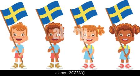 Schweden Flagge im Handset Stock Vektor