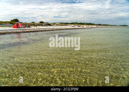 Ulvshale Strand, Insel Mön, Dänemark, Europa Ulvshale Strand, Moen Island, Dänemark, Europa Stockfoto