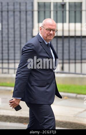 Andreas Michaelis - deutscher Botschafter in Großbritannien seit Mai 2020 - in der Downing Street zu einem Treffen am 8. September 2020, Nr. 10 Stockfoto