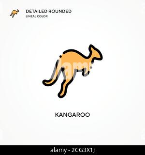 Kangaroo Vektor-Symbol. Moderne Vektorgrafik Konzepte. Einfach zu bearbeiten und anzupassen. Stock Vektor