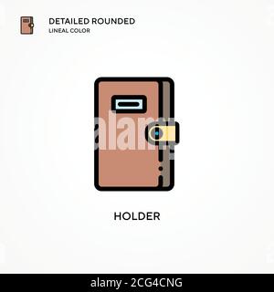 Symbol für den Vektor des Halters. Moderne Vektorgrafik Konzepte. Einfach zu bearbeiten und anzupassen. Stock Vektor