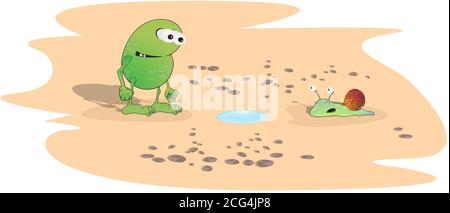 Gezeichnet im Cartoon-Stil für die Gestaltung von Postkarten, Plakaten und Zeichnungen. Stock Vektor