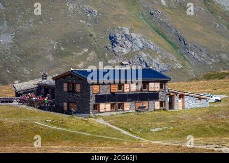 Die abgelegenen Refuge du Plan du Lac, Bellecombe, Termignon, Vanoise Nationalpark, Maurienne, Frankreich Stockfoto