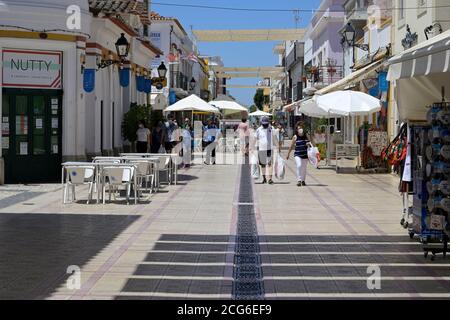 Shopping Street, Vila Real de Santo Antonio, Algarve, Portugal Stockfoto