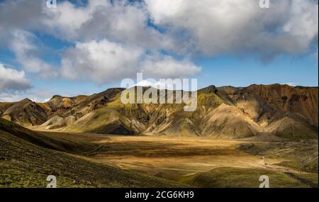Landmannalaugar, eines der berühmtesten Reiseziele in den isländischen Ighlands Stockfoto
