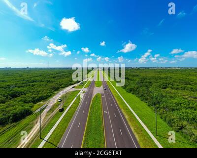 Luftaufnahme 4th Street North nach St. Petersburg Florida USA Stockfoto