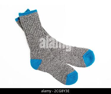 Wollene Sportsocken für kühleres Wetter. Stockfoto