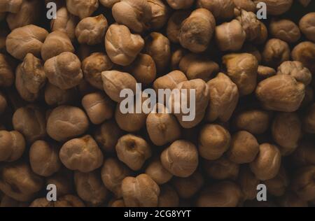 RAW Kichererbsen Makro Nahaufnahme Stockfoto