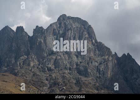 Trekking Kaukasus - Chaukhi Pass, von Juta nach Roshka im Norden Georgiens Stockfoto