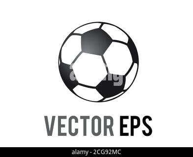 Die isolierte Vektor-Runde, schwarz und weiß Ball für Fußball-Sport-Spiel-Symbol Stock Vektor