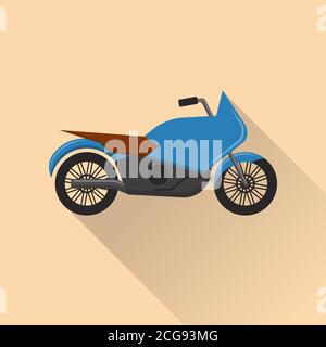Flaches Motorrad-Symbol Stock Vektor