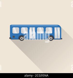 Flaches Bussymbol Stock Vektor