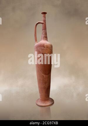 Hethitische Keramikvase aus der hethitischen Hauptstadt Hattusa, Hethit Middle Kingdom 1650-1450 v. Chr., Archäologisches Museum Bogazkale, Türkei. Stockfoto