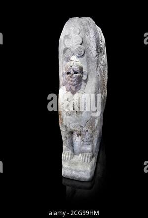 Hethiter-Sphinx-Skulptur eines der 4 Sphinx aus dem Sphinx-Tor von Hattusa, Neuhethitisches Königreich, 13. Jh. v. Chr. , Archäologisches Museum Bogazkale Stockfoto