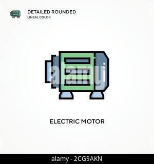 Vektorsymbol für Elektromotoren. Moderne Vektorgrafik Konzepte. Einfach zu bearbeiten und anzupassen. Stock Vektor