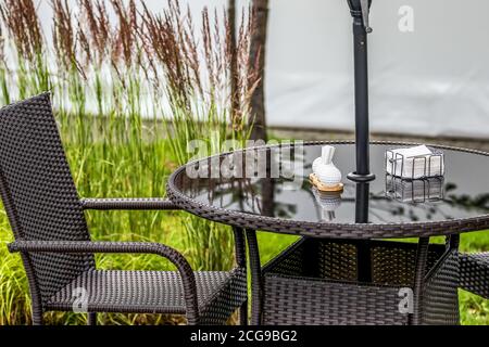 Ein Golf Cafe Luxus Golfbälle. Stockfoto