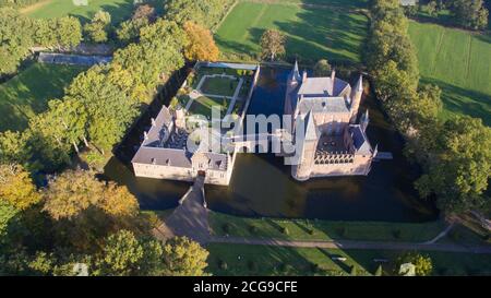 Das Schloss Heeswijk von oben gesehen Stockfoto