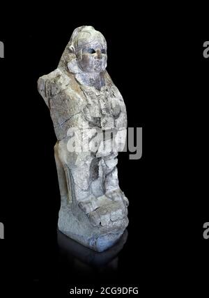 Hethiter-Sphinx-Skulptur eines der 4 Sphinx aus dem Sphinx-Tor von Hattusa, Neuhethitisches Königreich, 13. Jh. v. Chr. , Archäologisches Museum Bogazkale Stockfoto