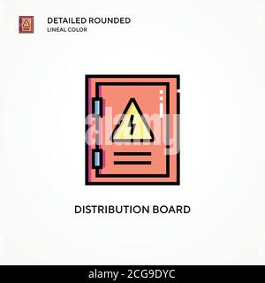 Vektorsymbol der Verteilungsplatine. Moderne Vektorgrafik Konzepte. Einfach zu bearbeiten und anzupassen. Stock Vektor