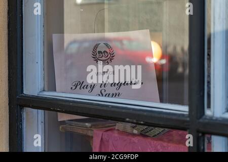 Vintage Thriftshop Play IT Again, Sam im Kruununhaka Bezirk in Helsinki, Finnland Stockfoto