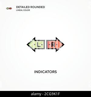 Symbol für den Vektor der Indikatoren. Moderne Vektorgrafik Konzepte. Einfach zu bearbeiten und anzupassen. Stock Vektor
