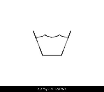 Symbol „Wäsche waschen“, „normale Wäsche waschen“, „Waschen“. Vektor-Illustration, flaches Design. Stock Vektor