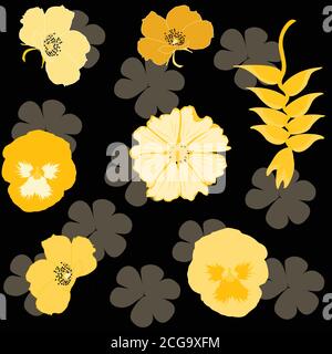 Schöne und bunte Blumen nahtlose Muster Stock Vektor