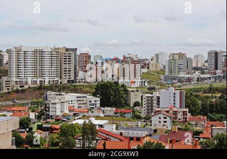 Teilansichten von Städten im Landesinneren des Bundesstaates Rio Grande do Sul, dem südlichsten Staat Brasiliens. Stockfoto