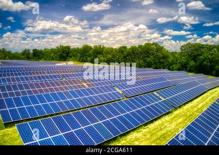 Lapeer Turrill Solaranlage, Michigan Stockfoto