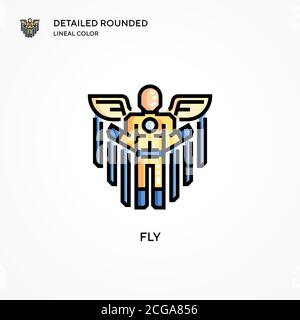 Symbol „Fliege Vektor“. Moderne Vektorgrafik Konzepte. Einfach zu bearbeiten und anzupassen. Stock Vektor