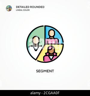 Segmentvektor-Symbol. Moderne Vektorgrafik Konzepte. Einfach zu bearbeiten und anzupassen. Stock Vektor