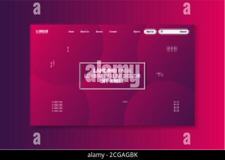 Bunte geometrische Landing Page, Interface Design, Vektor, Illustration. Stock Vektor