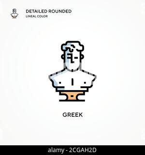 Griechisches Vektorsymbol. Moderne Vektorgrafik Konzepte. Einfach zu bearbeiten und anzupassen. Stock Vektor