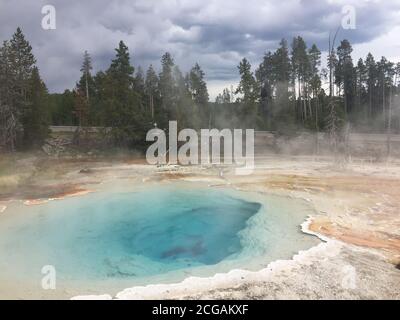 Fontäne-Farbtopf, Yellowstone-Nationalpark Stockfoto