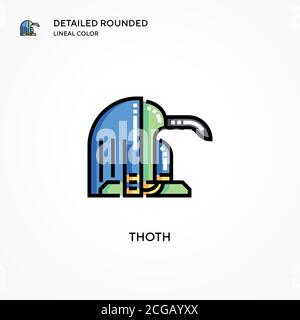 Thoth-Vektor-Symbol. Moderne Vektorgrafik Konzepte. Einfach zu bearbeiten und anzupassen. Stock Vektor