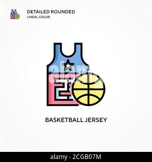 Vektorsymbol Basketball-Trikot. Moderne Vektorgrafik Konzepte. Einfach zu bearbeiten und anzupassen. Stock Vektor