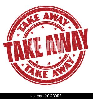 Wegnehmen Zeichen oder Stempel auf weißem Hintergrund, Vektor-Illustration Stock Vektor